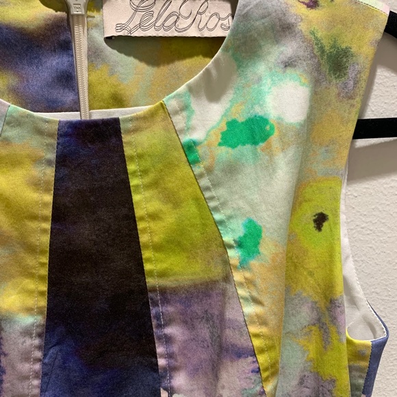 Lela Rosa Multicolor Abstract Dress size 4 - Picture 3 of 6